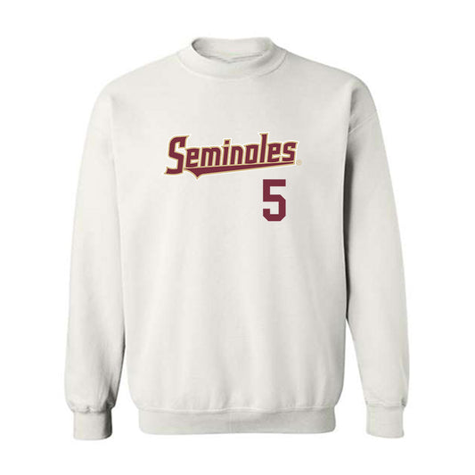 FSU - NCAA Baseball : Chase Williams - Generic Shersey Crewneck Sweatshirt-0