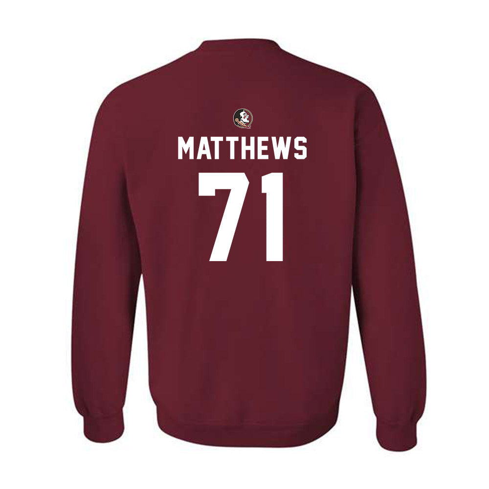 FSU - NCAA Football : JaElyne Matthews - Sports Shersey Crewneck Sweatshirt-1