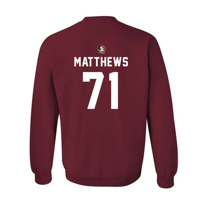 FSU - NCAA Football : JaElyne Matthews - Sports Shersey Crewneck Sweatshirt-1