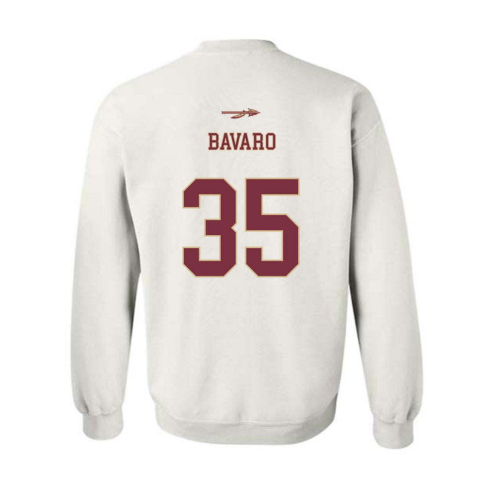 FSU - NCAA Baseball : Will Bavaro - Sports Shersey Crewneck Sweatshirt-1