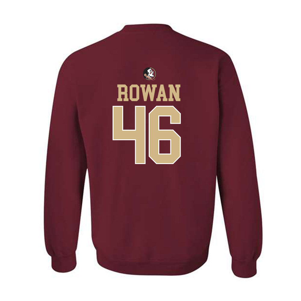 FSU - NCAA Baseball : Hudson Rowan - Sports Shersey Crewneck Sweatshirt-1