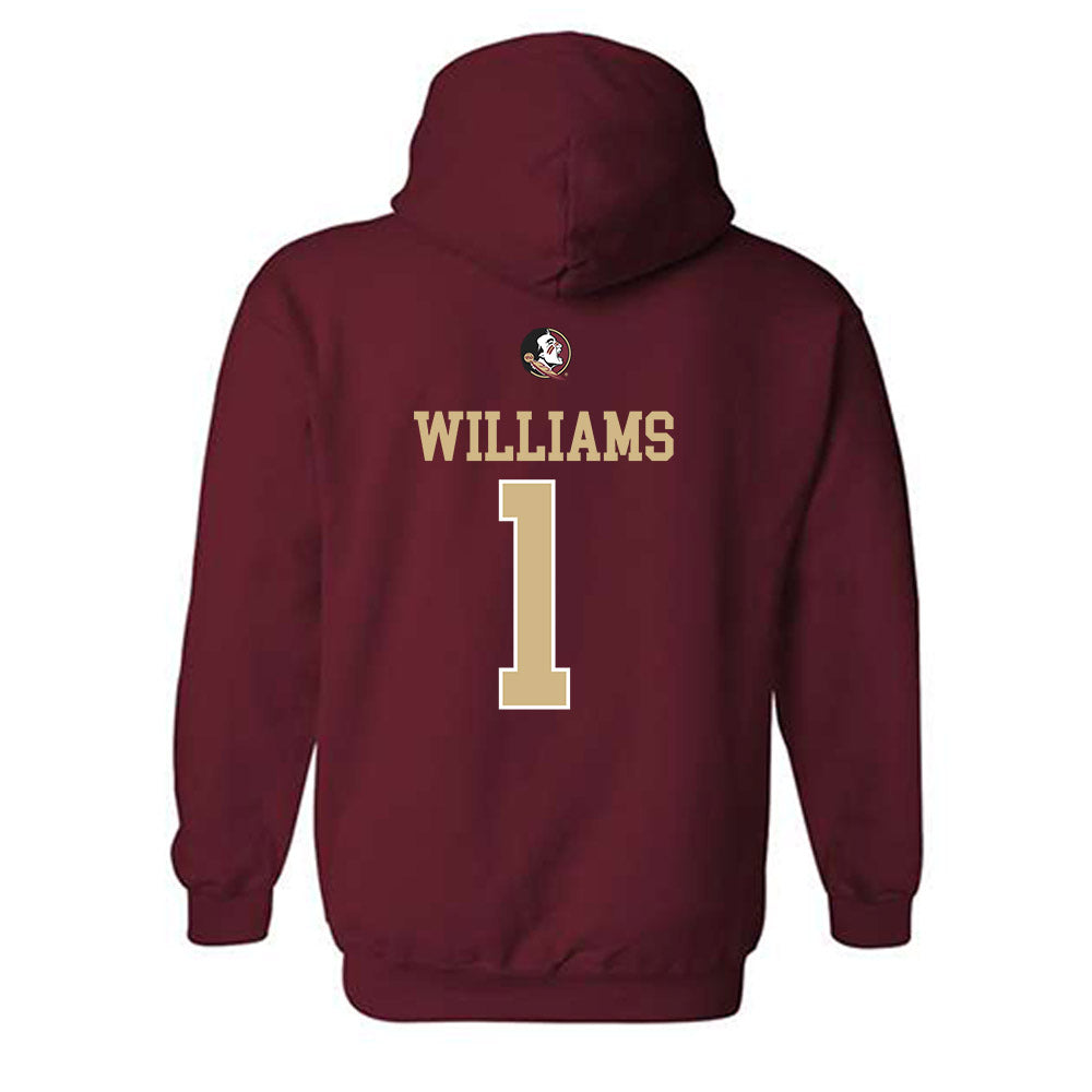 FSU - NCAA Baseball : Chase Williams - Sports Shersey Hooded Sweatshirt-1
