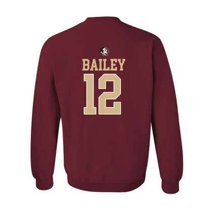 FSU - NCAA Baseball : Myles Bailey - Sports Shersey Crewneck Sweatshirt-1