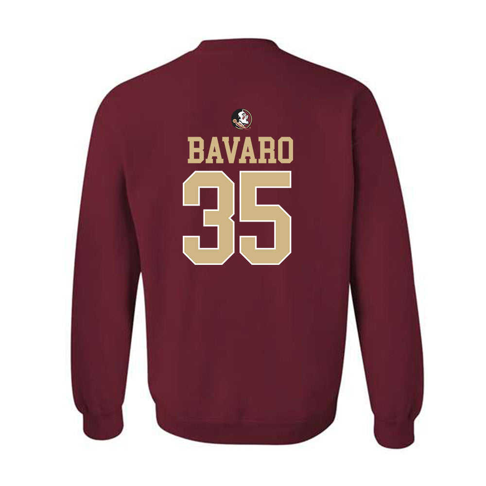 FSU - NCAA Baseball : Will Bavaro - Sports Shersey Crewneck Sweatshirt-1
