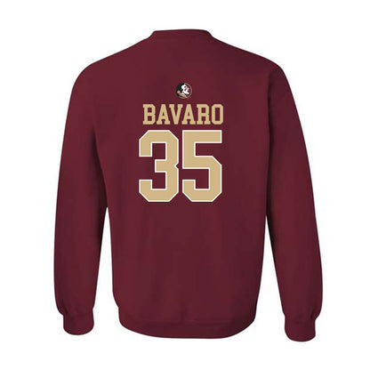 FSU - NCAA Baseball : Will Bavaro - Sports Shersey Crewneck Sweatshirt-1