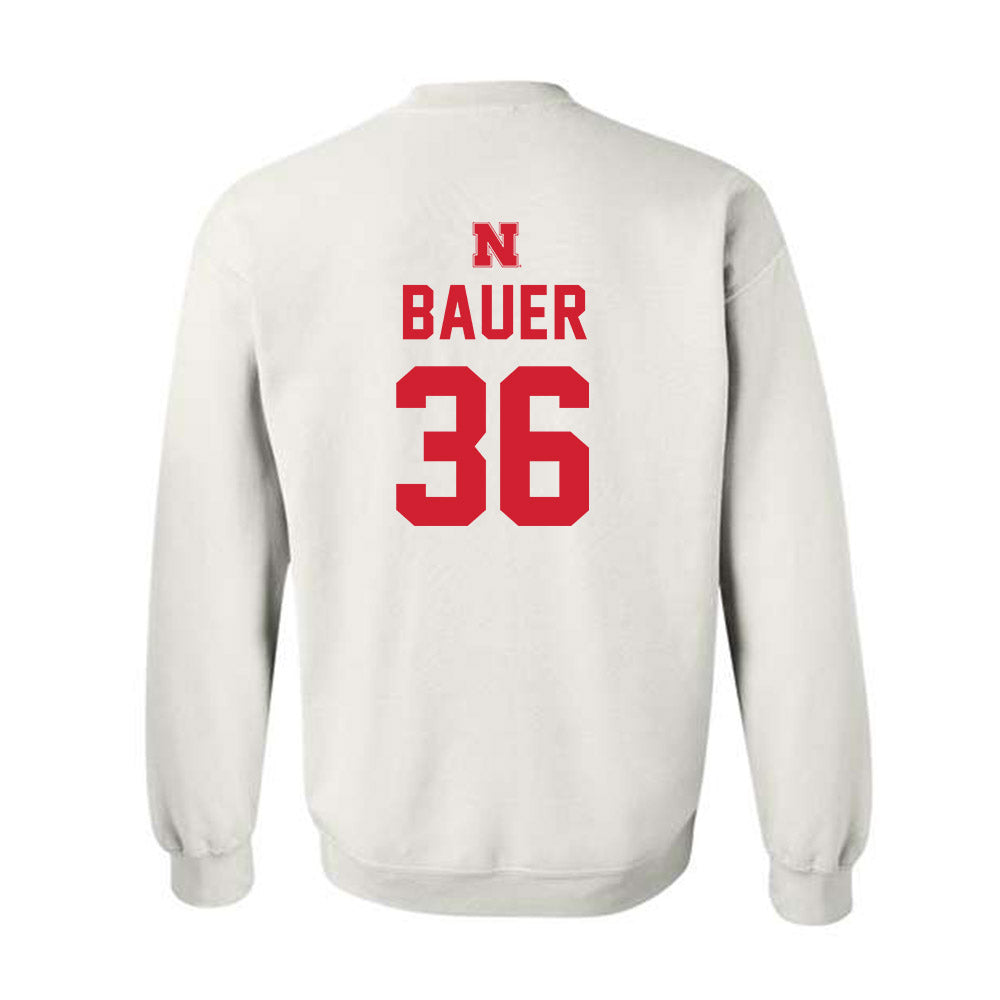 Nebraska - NCAA Football : Rowdy Bauer - Sports Shersey Crewneck Sweatshirt-1