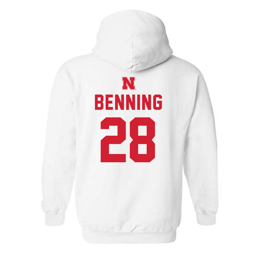 Nebraska - NCAA Football : Caleb Benning - Sports Shersey Hooded Sweatshirt-1