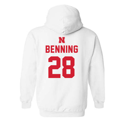 Nebraska - NCAA Football : Caleb Benning - Sports Shersey Hooded Sweatshirt-1