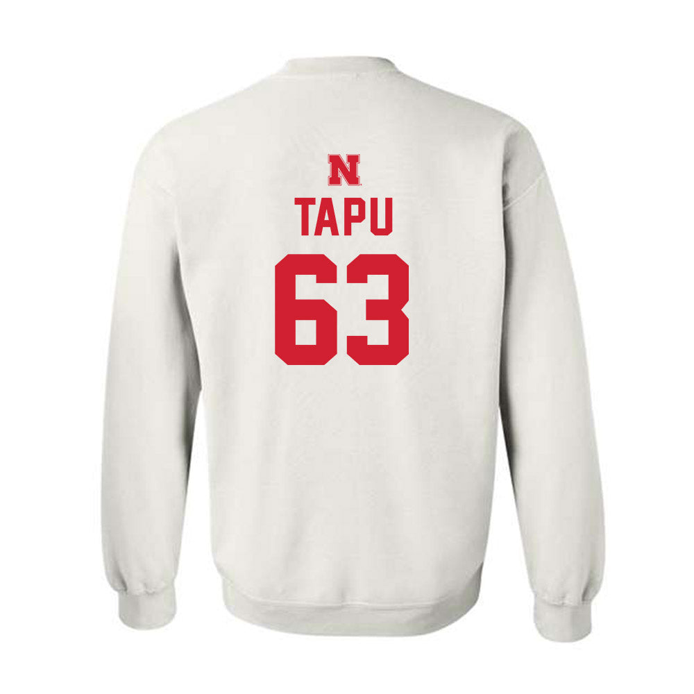 Nebraska - NCAA Football : Brian Tapu - Sports Shersey Crewneck Sweatshirt-1