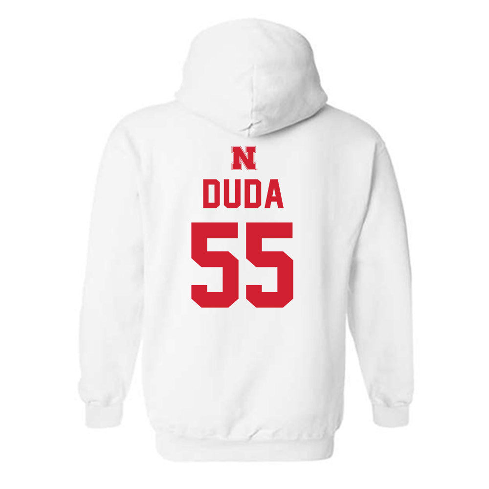 Nebraska - NCAA Football : Ethan Duda - Sports Shersey Hooded Sweatshirt-1