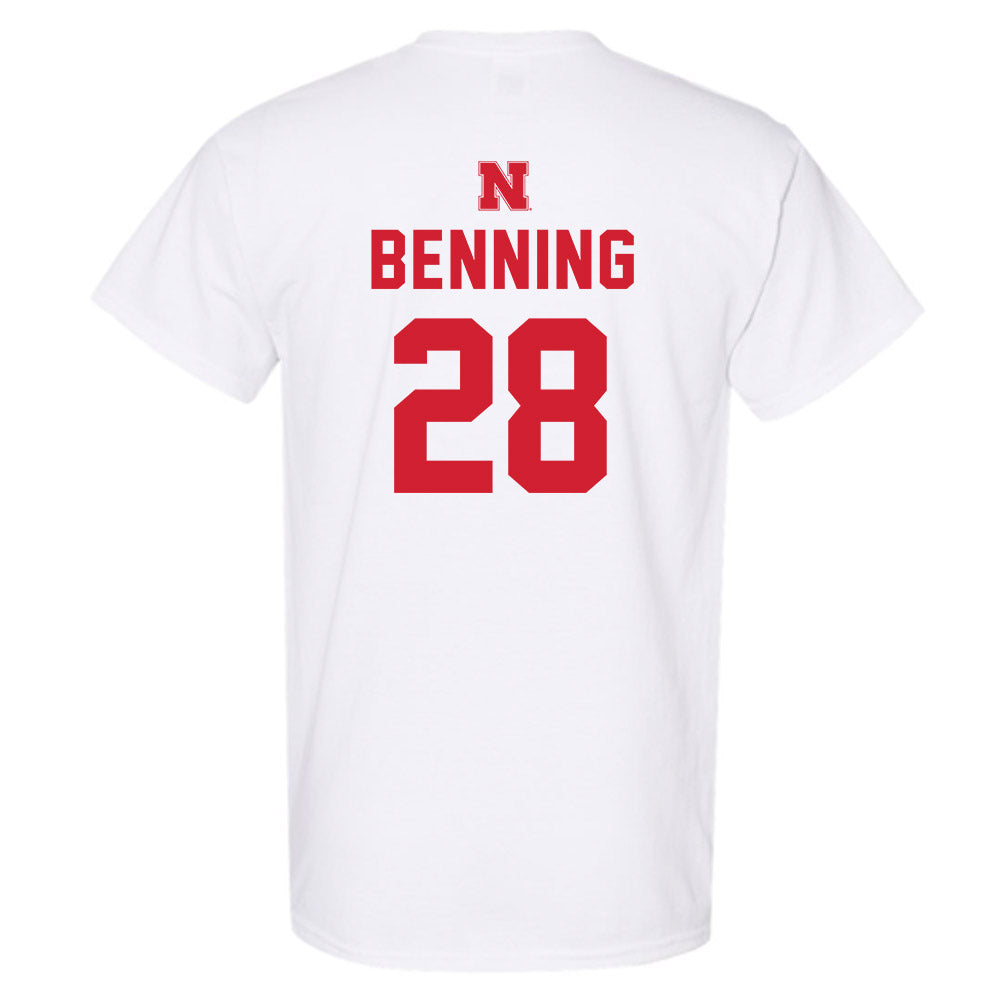 Nebraska - NCAA Football : Caleb Benning - Sports Shersey T-Shirt-1