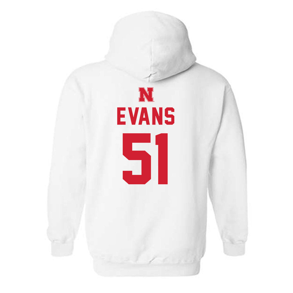 Nebraska - NCAA Football : Justin Evans - Sports Shersey Hooded Sweatshirt-1