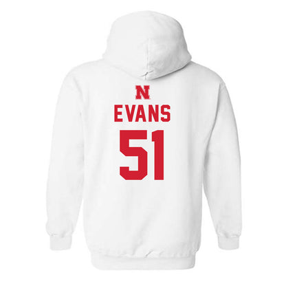 Nebraska - NCAA Football : Justin Evans - Sports Shersey Hooded Sweatshirt-1
