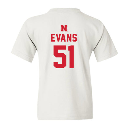 Nebraska - NCAA Football : Justin Evans - Sports Shersey Youth T-Shirt-1