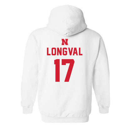 Nebraska - NCAA Football : Luke Longval - Hooded Sweatshirt