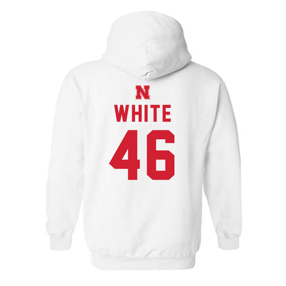 Nebraska - NCAA Baseball : Aiden White - Sports Shersey Hooded Sweatshirt-1