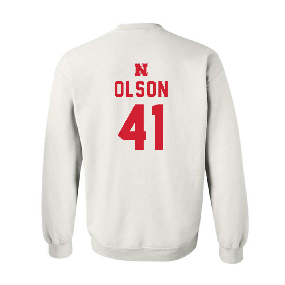 Nebraska - NCAA Baseball : Chase Olson - Sports Shersey Crewneck Sweatshirt-1