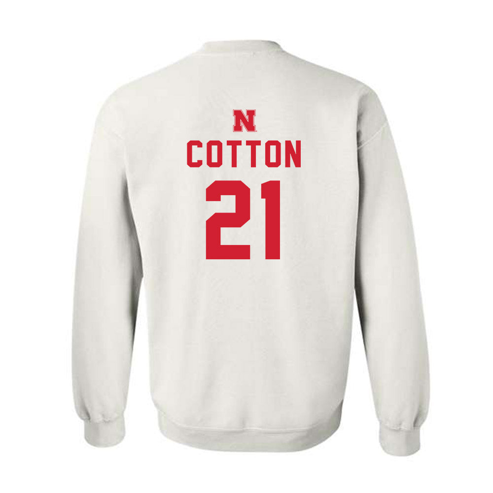 Nebraska - NCAA Baseball : Jaron Cotton - Sports Shersey Crewneck Sweatshirt-1