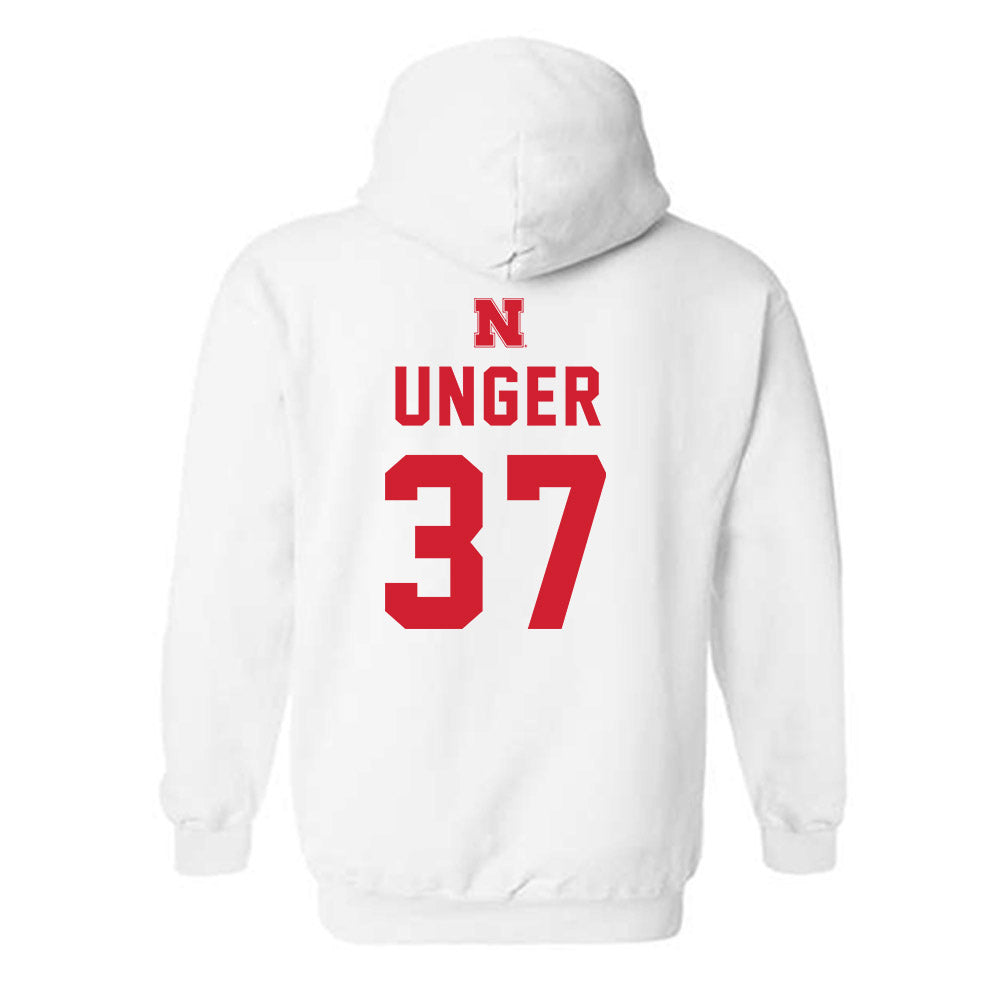 Nebraska - NCAA Baseball : J'Shawn Unger - Sports Shersey Hooded Sweatshirt-1