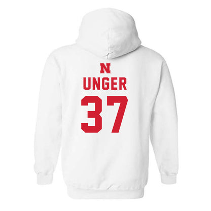 Nebraska - NCAA Baseball : J'Shawn Unger - Sports Shersey Hooded Sweatshirt-1