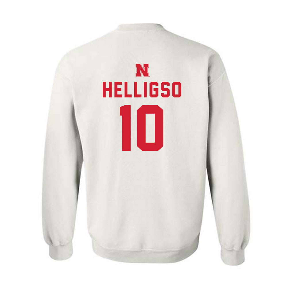 Nebraska - NCAA Baseball : Hogan Helligso - Sports Shersey Crewneck Sweatshirt-1