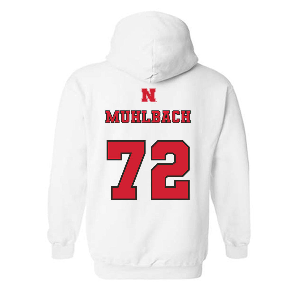 Nebraska - NCAA Softball : Carlie Muhlbach - Sports Shersey Hooded Sweatshirt-1