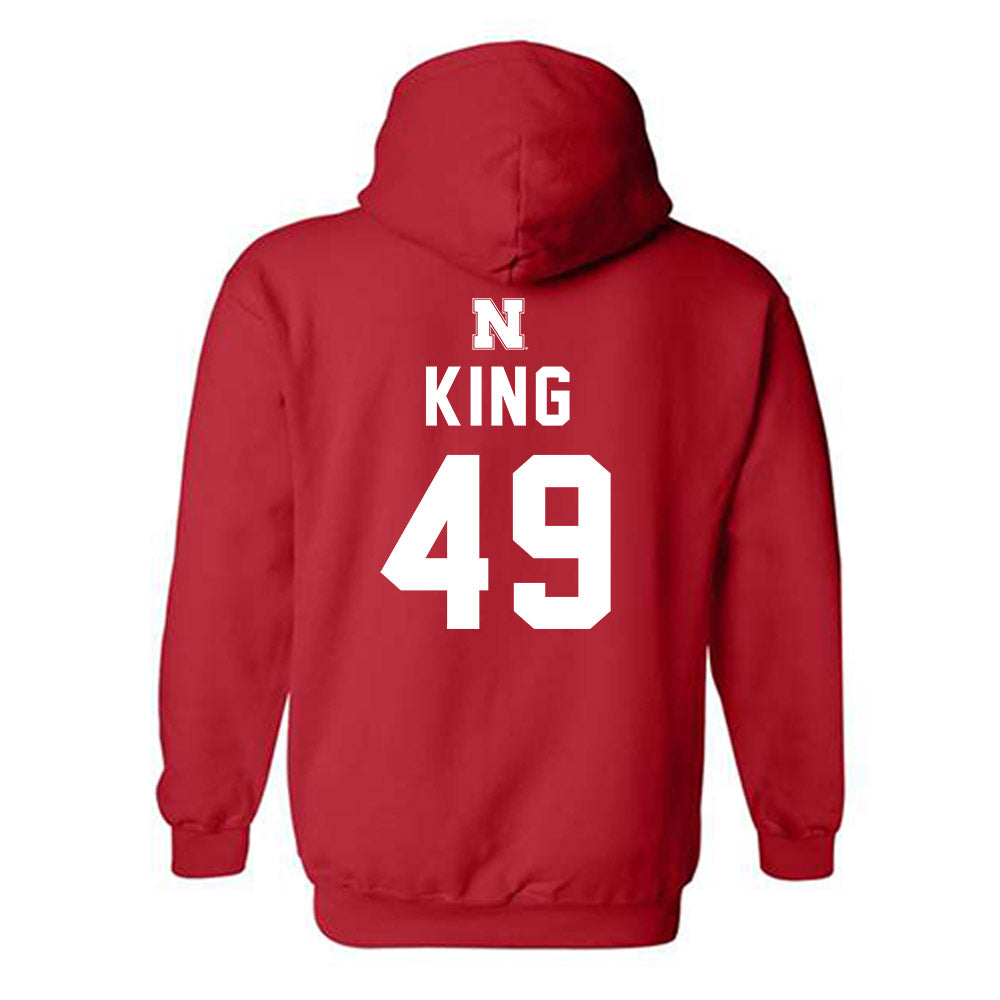 Nebraska - NCAA Football : Danny King - Replica Shersey Hooded Sweatshirt