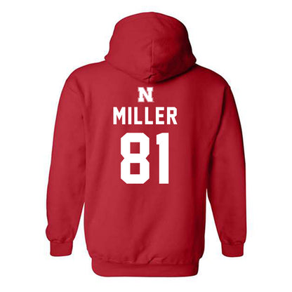 Nebraska - NCAA Football : Hayes Miller - Replica Shersey Hooded Sweatshirt