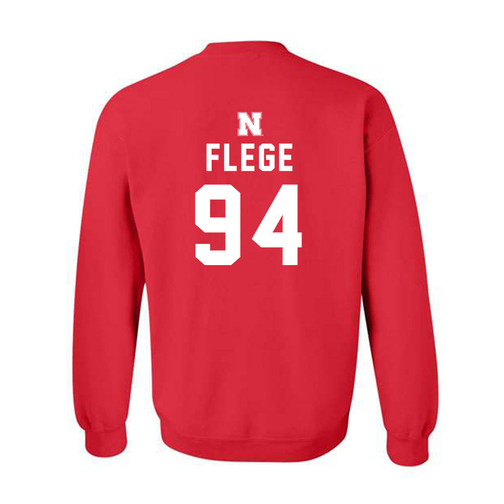 Nebraska - NCAA Football : Aidan Flege - Replica Shersey Crewneck Sweatshirt-1