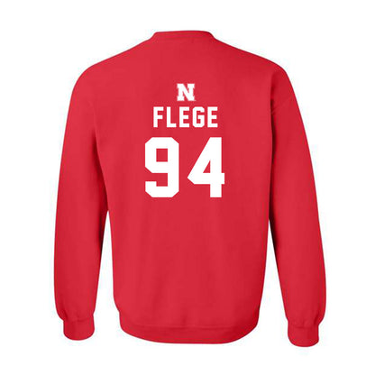 Nebraska - NCAA Football : Aidan Flege - Replica Shersey Crewneck Sweatshirt-1
