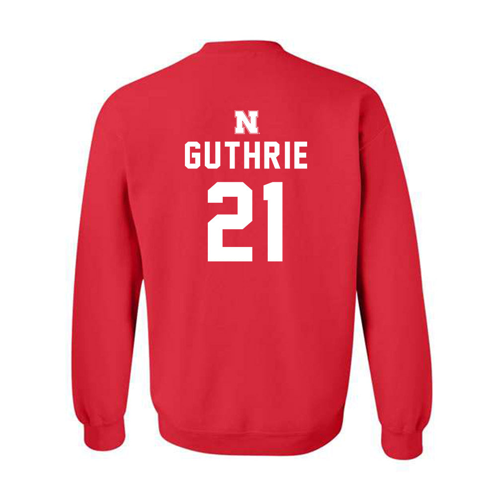 Nebraska - NCAA Football : Rex Guthrie - Replica Shersey Crewneck Sweatshirt-1