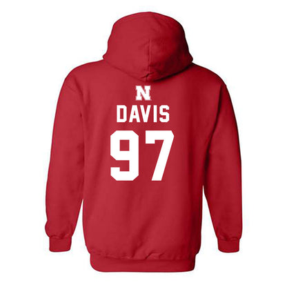 Nebraska - NCAA Football : Keona Davis - Replica Shersey Hooded Sweatshirt-1