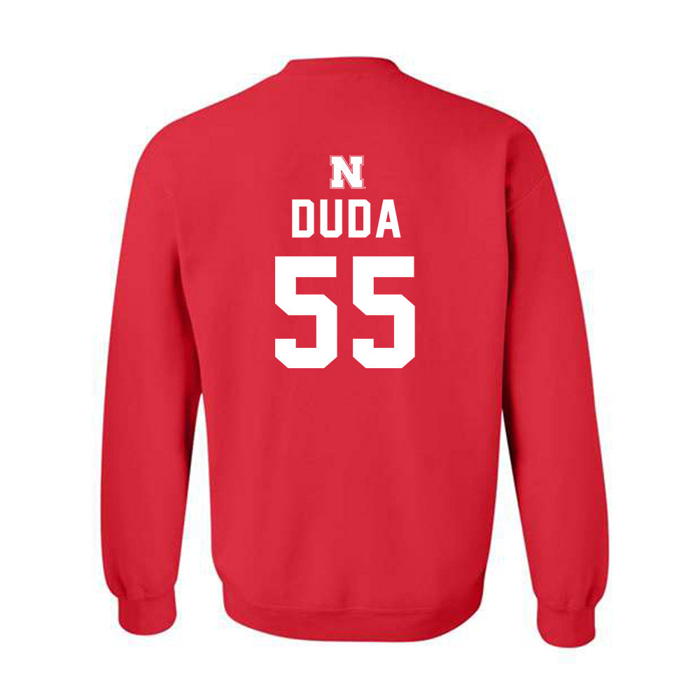 Nebraska - NCAA Football : Ethan Duda - Replica Shersey Crewneck Sweatshirt-1
