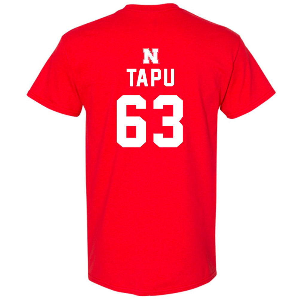 Nebraska - NCAA Football : Brian Tapu - Replica Shersey T-Shirt-1