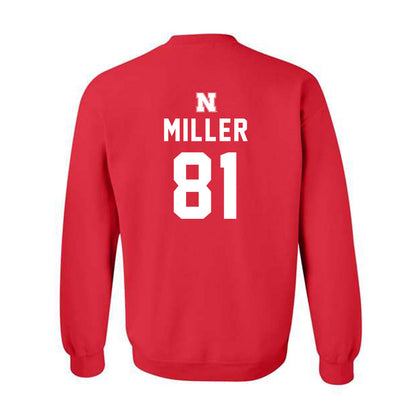 Nebraska - NCAA Football : Hayes Miller - Replica Shersey Crewneck Sweatshirt