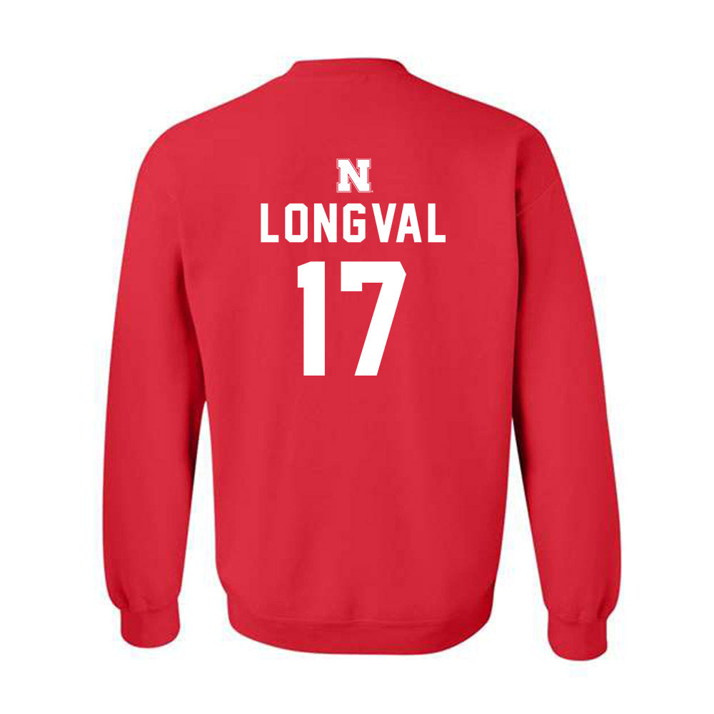 Nebraska - NCAA Football : Luke Longval - Crewneck Sweatshirt