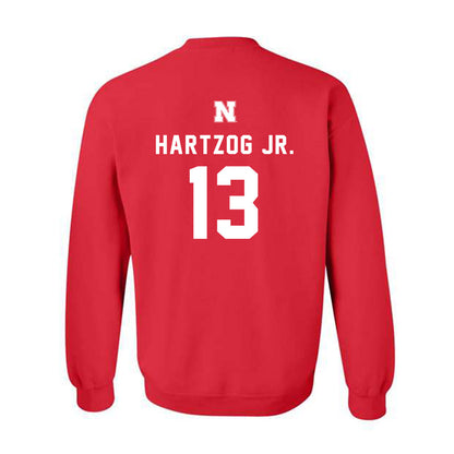 Nebraska - NCAA Football : Malcolm Hartzog Jr. - Replica Shersey Crewneck Sweatshirt