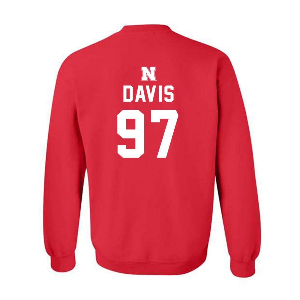 Nebraska - NCAA Football : Keona Davis - Replica Shersey Crewneck Sweatshirt-1
