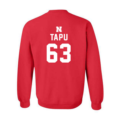 Nebraska - NCAA Football : Brian Tapu - Replica Shersey Crewneck Sweatshirt-1