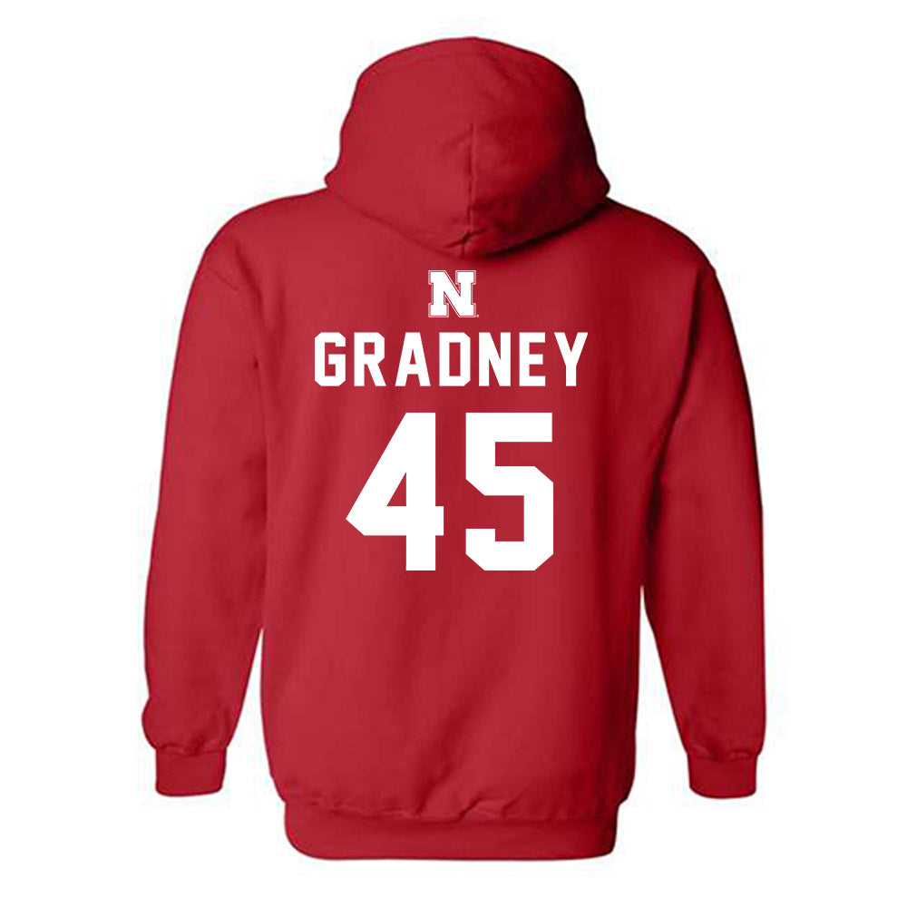 Nebraska - NCAA Football : Roger Gradney - Replica Shersey Hooded Sweatshirt-1