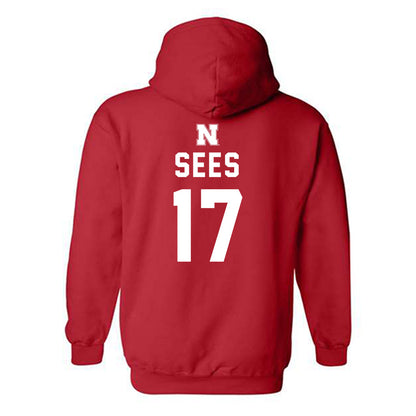 Nebraska - NCAA Women's Soccer : Jo Sees - Replica Shersey Hooded Sweatshirt-1