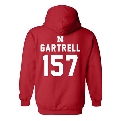 Nebraska - NCAA Wrestling : Dez Gartrell - Replica Shersey Hooded Sweatshirt-1