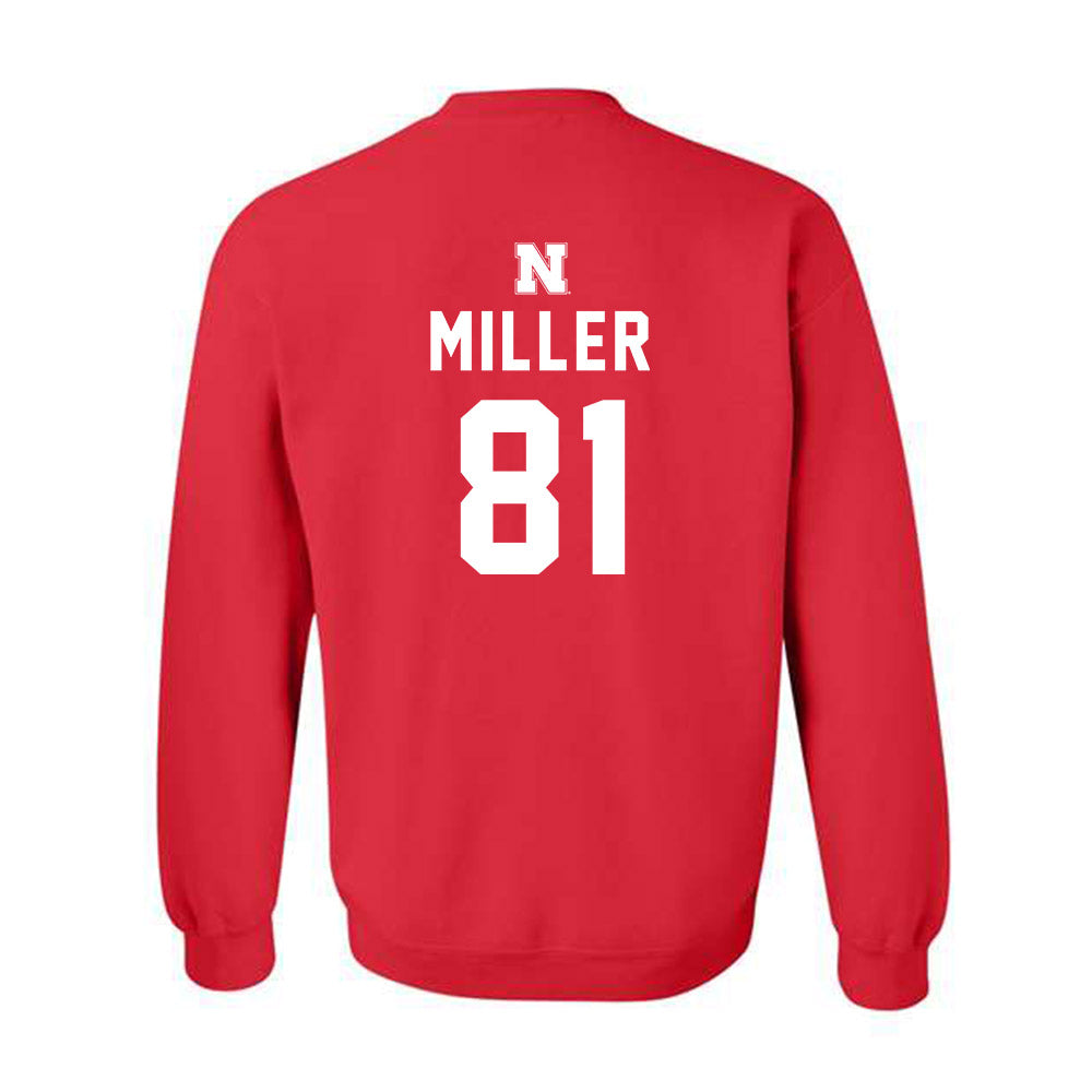 Nebraska - NCAA Football : Hayes Miller - Replica Shersey Crewneck Sweatshirt