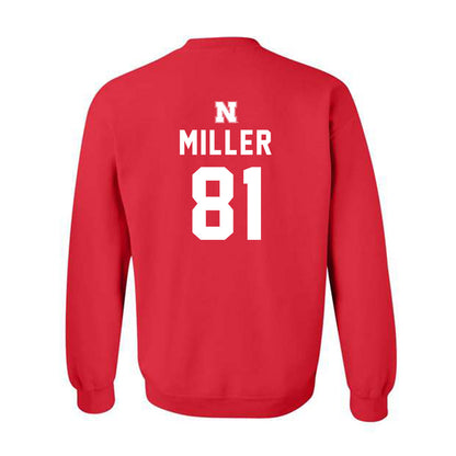 Nebraska - NCAA Football : Hayes Miller - Replica Shersey Crewneck Sweatshirt