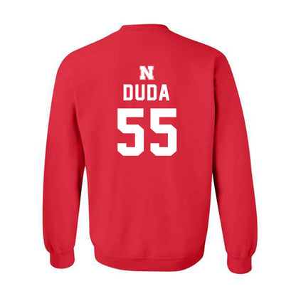 Nebraska - NCAA Football : Ethan Duda - Replica Shersey Crewneck Sweatshirt-1