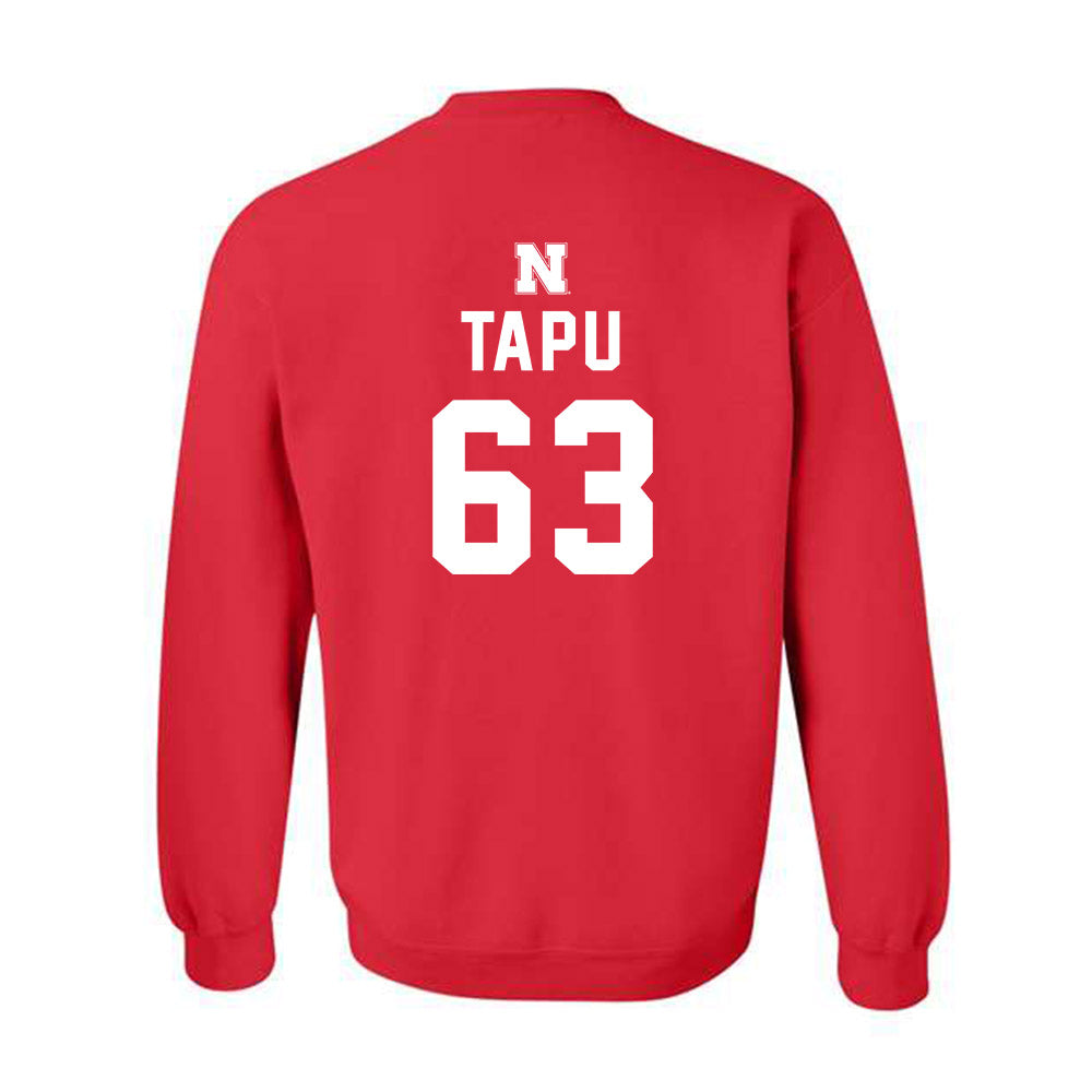 Nebraska - NCAA Football : Brian Tapu - Replica Shersey Crewneck Sweatshirt-1