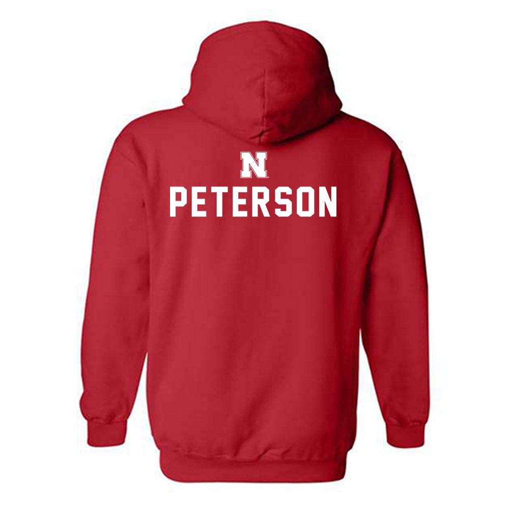 Nebraska - NCAA Women's Gymnastics : Molly Peterson - Replica Shersey Hooded Sweatshirt-1