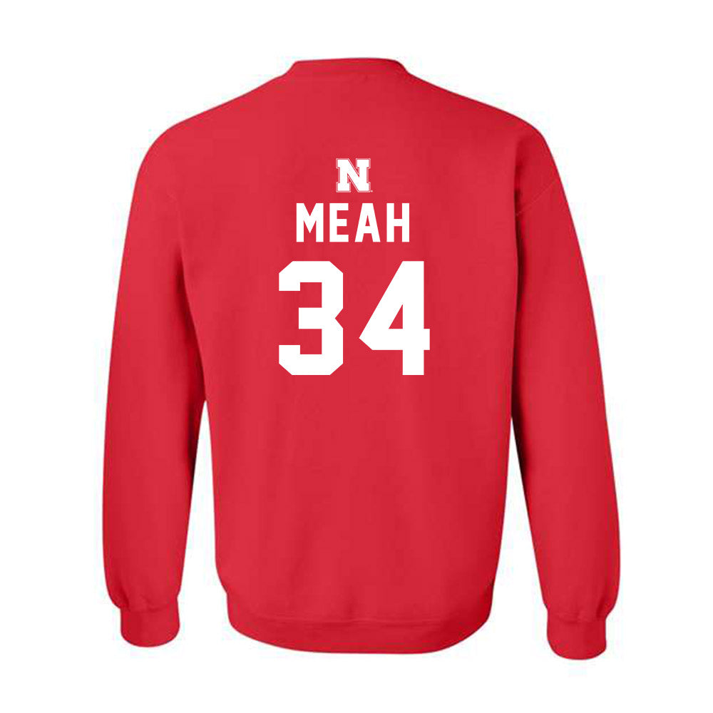 Nebraska - NCAA Men's Basketball : Braxton Meah - Replica Shersey Crewneck Sweatshirt