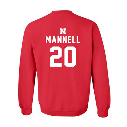 Nebraska - NCAA Baseball : Kevin Mannell - Replica Shersey Crewneck Sweatshirt-1
