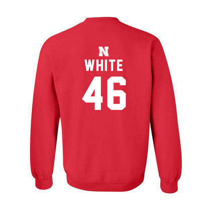 Nebraska - NCAA Baseball : Aiden White - Replica Shersey Crewneck Sweatshirt-1